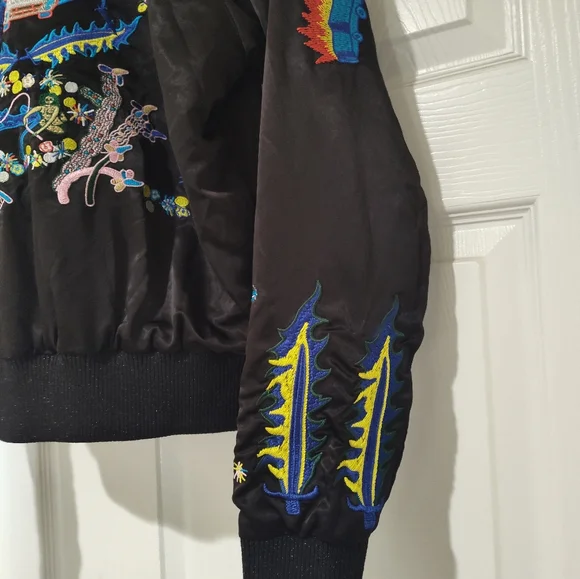 Diesel Black Jacket with Colorful Embroidery - Picture 6 of 14